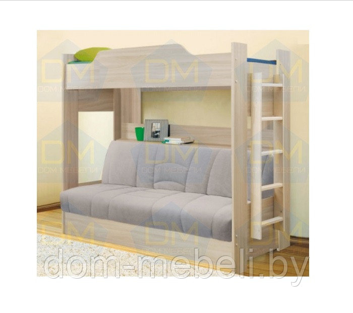 Двухъярусная кровать Светлая с диваном (БНП)| Максимальная скидка внутри + подарки!