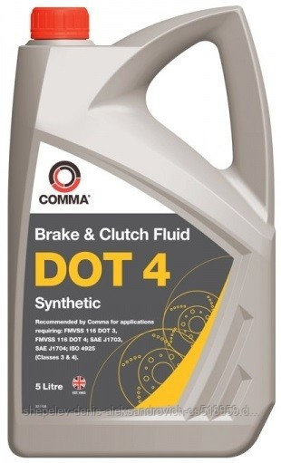 Тормозная жидкость Comma DOT 4 5L