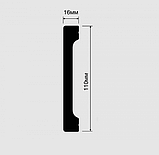 Плинтус напольный B110V1 Белый 110мм х 16мм х 2м HI WOOD, фото 2