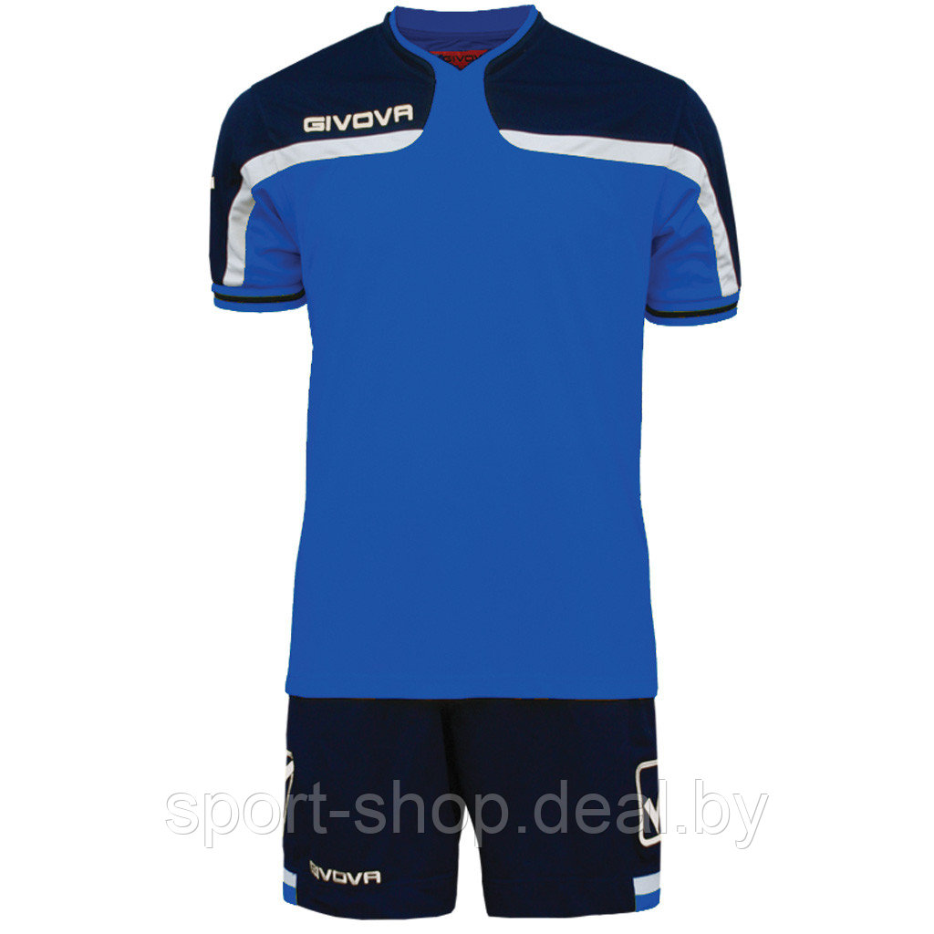 Форма Givova AMERICA KITC47 (Синий/Темно-синий), спортивная форма, форма футбольная, форма для команды - фото 1 - id-p168378729