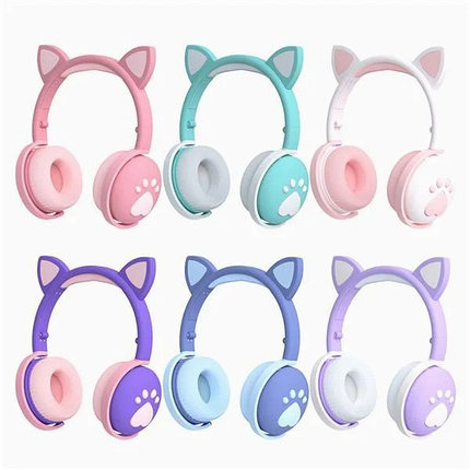 БЕСПРОВОДНЫЕ ДЕТСКИЕ НАУШНИКИ KITTY BK-1 С ПОДСВЕТКОЙ, фото 2