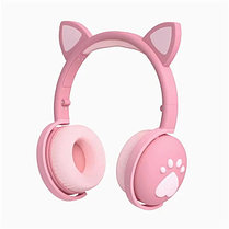 БЕСПРОВОДНЫЕ ДЕТСКИЕ НАУШНИКИ KITTY BK-1 С ПОДСВЕТКОЙ Синие, фото 2