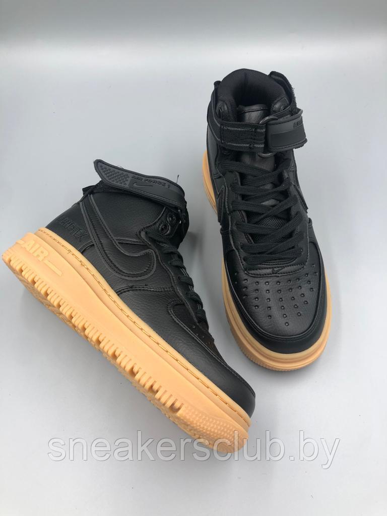 Кроссовки женские подростковые Nike Air Force 1 Gore-Tex Boot черные - фото 2 - id-p168402506
