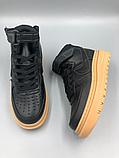 Кроссовки женские подростковые Nike Air Force 1 Gore-Tex Boot черные, фото 3