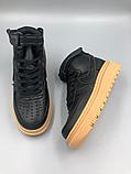 Кроссовки женские подростковые Nike Air Force 1 Gore-Tex Boot черные, фото 4