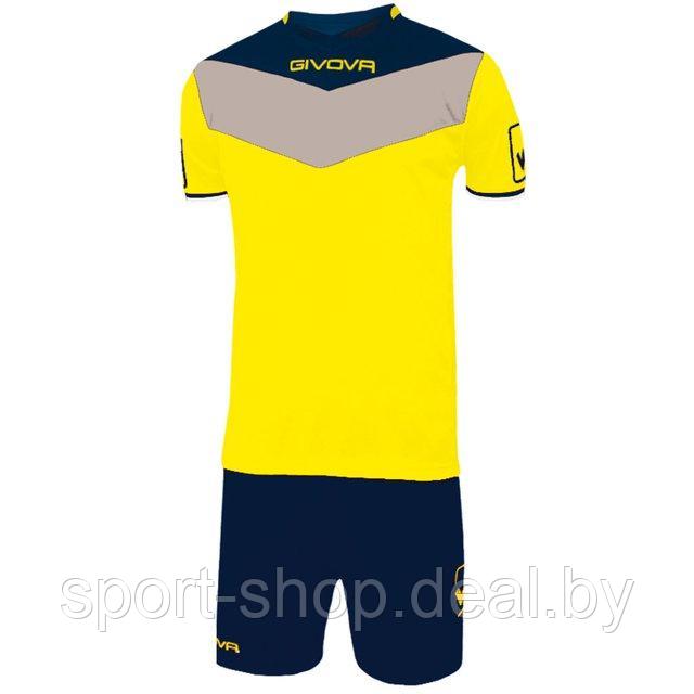 Форма Givova CAMPO KITC53 (Желтый/Темно-синий), форма футбольная, форма для команды, спортивная форма - фото 1 - id-p168402567