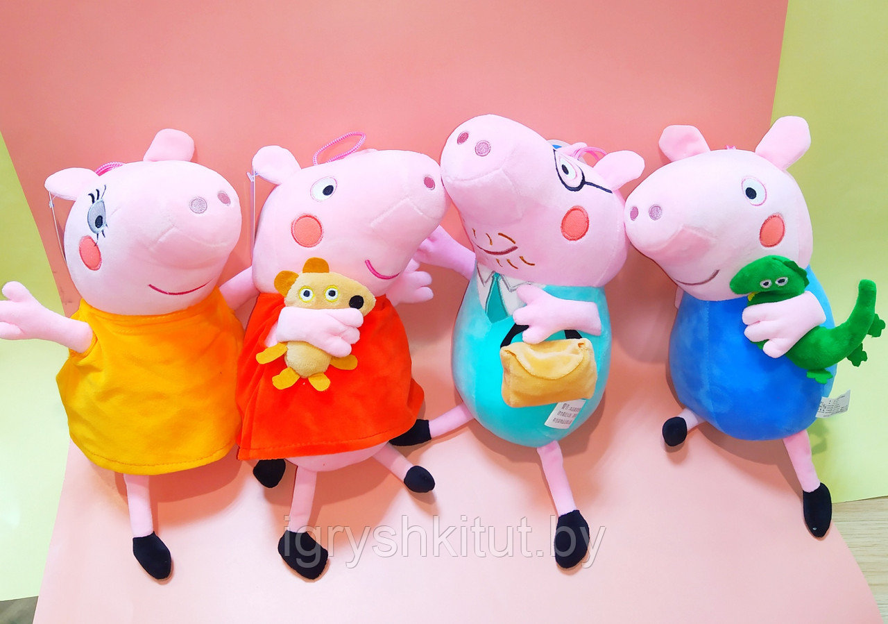 Набор героев семья из м\ф Свинка Пеппа, мягкая игрушка, 25 см - фото 2 - id-p168409887