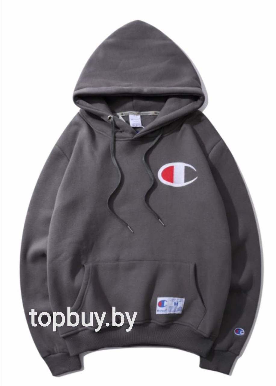 Толстовка Champion Hooded, темно серая - фото 1 - id-p115790498