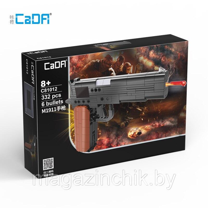 Конструктор Самозарядный пистолет M1911, стреляет, C81012 CaDa, оружие