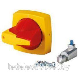 Рукоятка K2DR/P, желто-красный, на дверь, с возможн. блокировки навесным замком, без оси(8x8mm), для