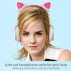 Беспроводные детские наушники Wireless Headphones Cat Ear ZW-028 белые с розовым, фото 2