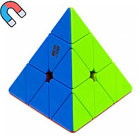 Пирамида YJ YuLong Pyraminx 2M / Пирамидка / магнитная / цветной пластик / без наклеек / Вай Джей