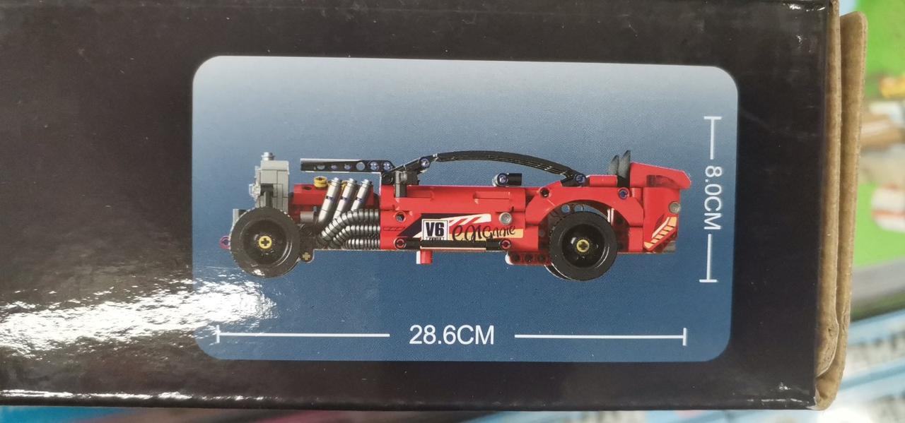 Конструктор Technic Decool 3809 "Красный гоночный ретро автомобиль "аналог Лего Техник (LEGO Technic ) - фото 4 - id-p168442348