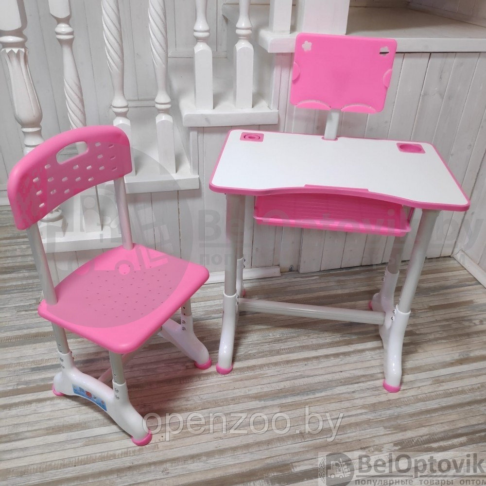 УЦЕНКА Растущая парта (стол) и растущий стул для дошкольника (подставка для книг, полка для канцтоваров) - фото 3 - id-p168341056