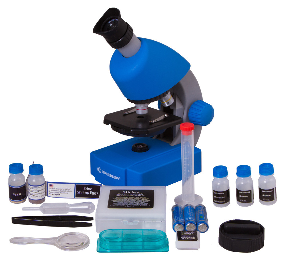 Микроскоп Bresser Junior 40x-640x (Синий) - фото 10 - id-p106004255