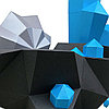 Остров с кристаллами (лазурный). 3D конструктор - оригами из картона, фото 2
