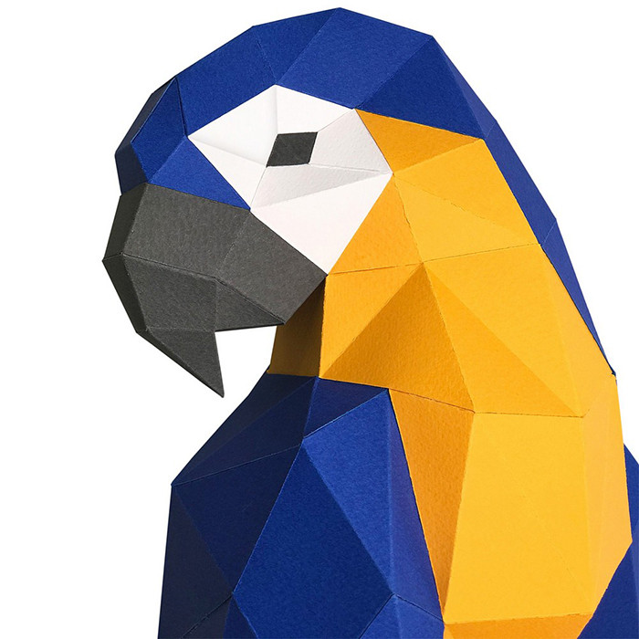 Попугай Ара (синий). 3D конструктор - оригами из картона - фото 7 - id-p168448874