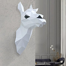 Лама Снежана (белая). 3D конструктор - оригами из картона, фото 2