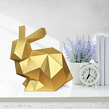 Кролик Няш (золотой). 3D конструктор - оригами из картона, фото 2