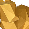 Кролик Няш (золотой). 3D конструктор - оригами из картона, фото 3