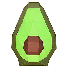 Авокадо. 3D конструктор - оригами из картона