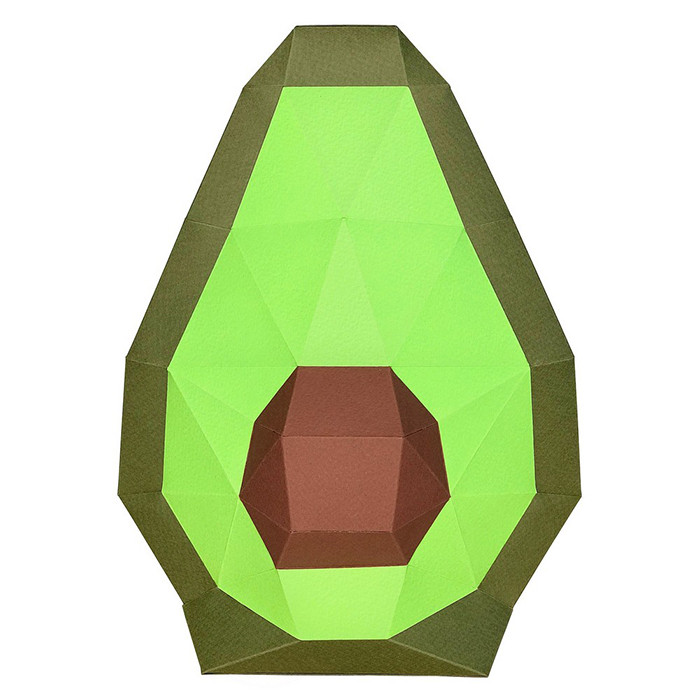 Авокадо. 3D конструктор - оригами из картона - фото 1 - id-p168448881