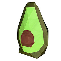 Авокадо. 3D конструктор - оригами из картона, фото 3