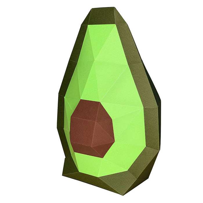 Авокадо. 3D конструктор - оригами из картона - фото 5 - id-p168448881