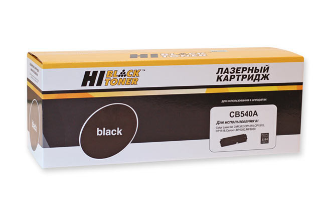 Картридж 125A/ CB540A (для HP Color LaserJet CP1210/ CP1215/ CM1312/ CP1510/ CP1515/ CP1518) Hi-Black, чёрный