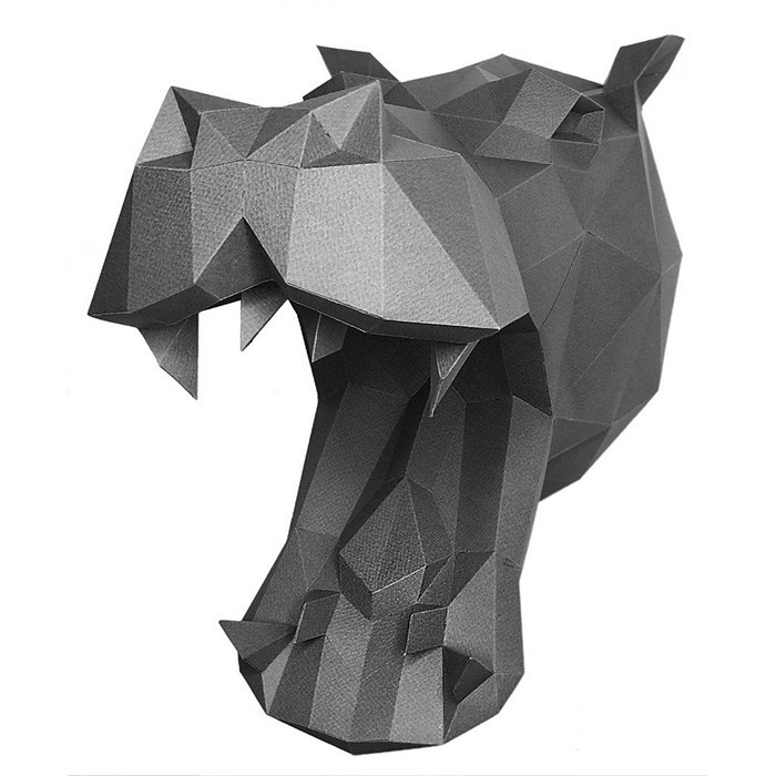 Бегемот Борисыч. 3D конструктор - оригами из картона - фото 6 - id-p168448930