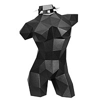 Скульптура Ольга (черная). 3D конструктор - оригами из картона