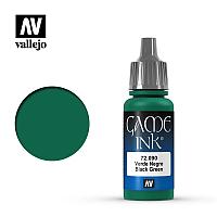 GAME COLOR INK, 17 мл., Vallejo V-72090 черно-зеленый