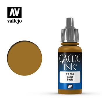 GAME COLOR INK, 17 мл. Acrylicos Vallejo V-72091 сепия