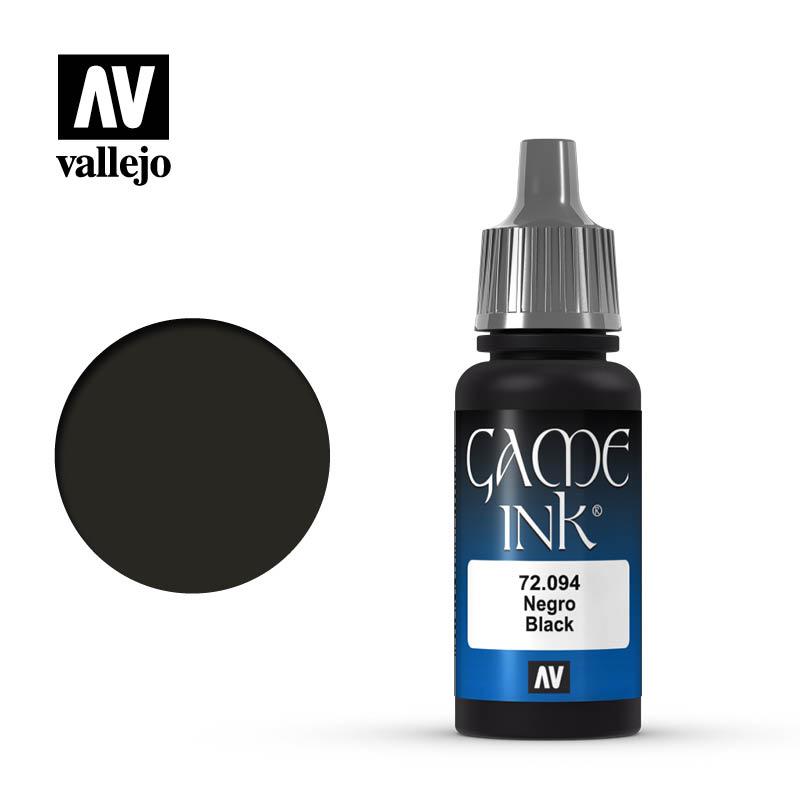 GAME COLOR INK, 17 мл., Vallejo V-72094 черный