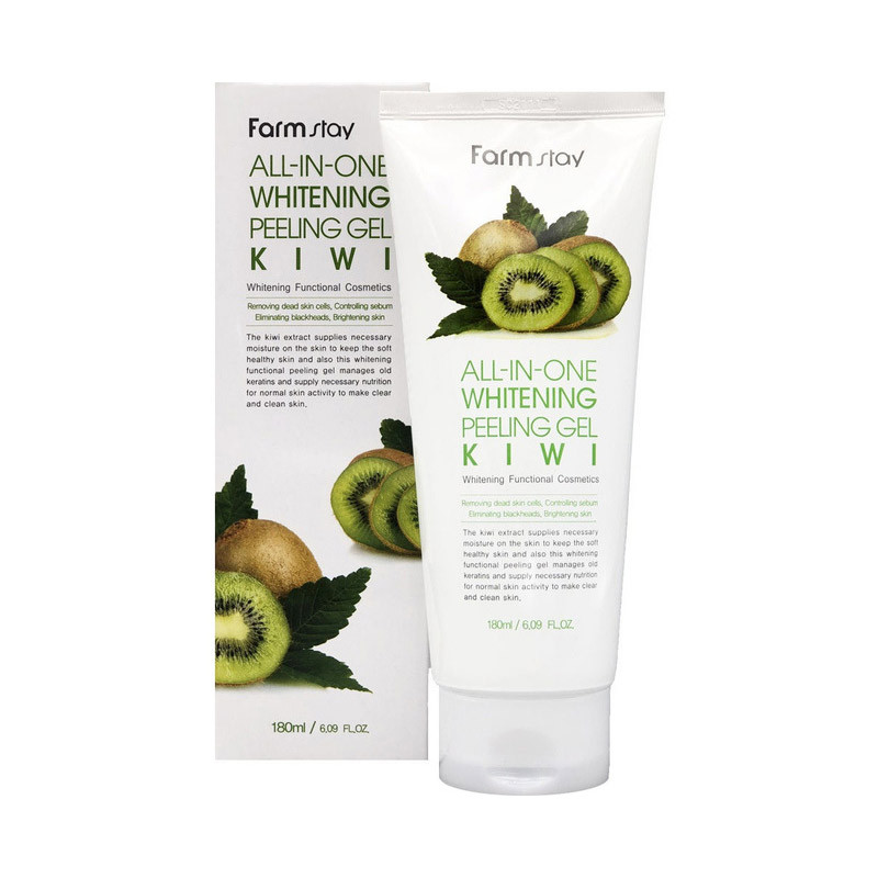Осветляющий пилинг-гель с экстрактом киви FARMSTAY All-In-One Whitening Peeling Gel Kiwi 180мл