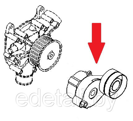 04508235 Натяжитель ремня - фото 4 - id-p168469820