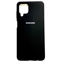 Силиконовый чехол Silicone Case черный для Samsung Galaxy A12/ Galaxy M12