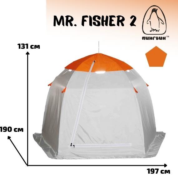 Зимняя палатка ПИНГВИН Mr. Fisher 2 Зонт (Мистер Фишер) - фото 2 - id-p168472836