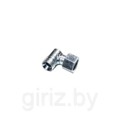Штуцер гидравлический соединительный угловой G1/2xG1/2 с гайкой - фото 1 - id-p168473718