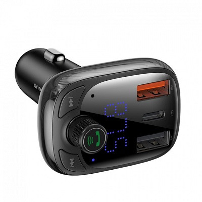 FM-модулятор OS-BASEUS T shaped S-13 car bluetooth MP3 player (PPS fast charging edition) CCMT000101 - фото 4 - id-p168472094