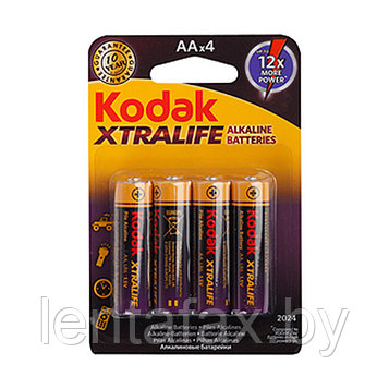 Батарейки (Элемент питания) Kodak LR6-4BL XTRALIFE [KAA-4] (блистер 4шт. АА), Китай