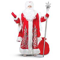 Карнавальный костюм «Дед Мороз королевский» аппликация серебристая Страна Карнавалия, фото 1