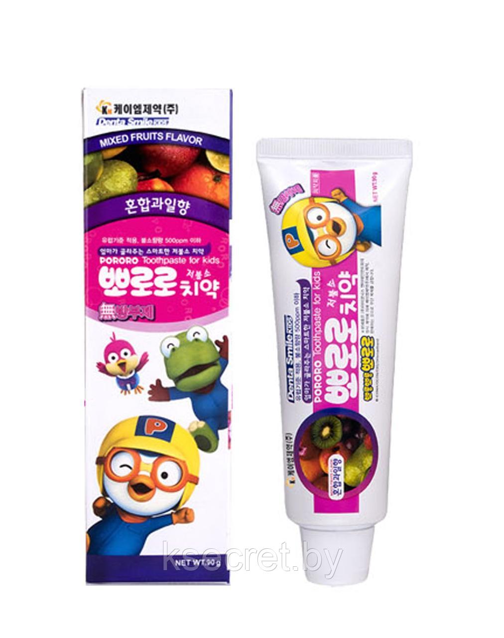 Детская зубная паста с ароматом смешанные фрукты Pororo Toothpaste Mixed Fruit - фото 1 - id-p168486278