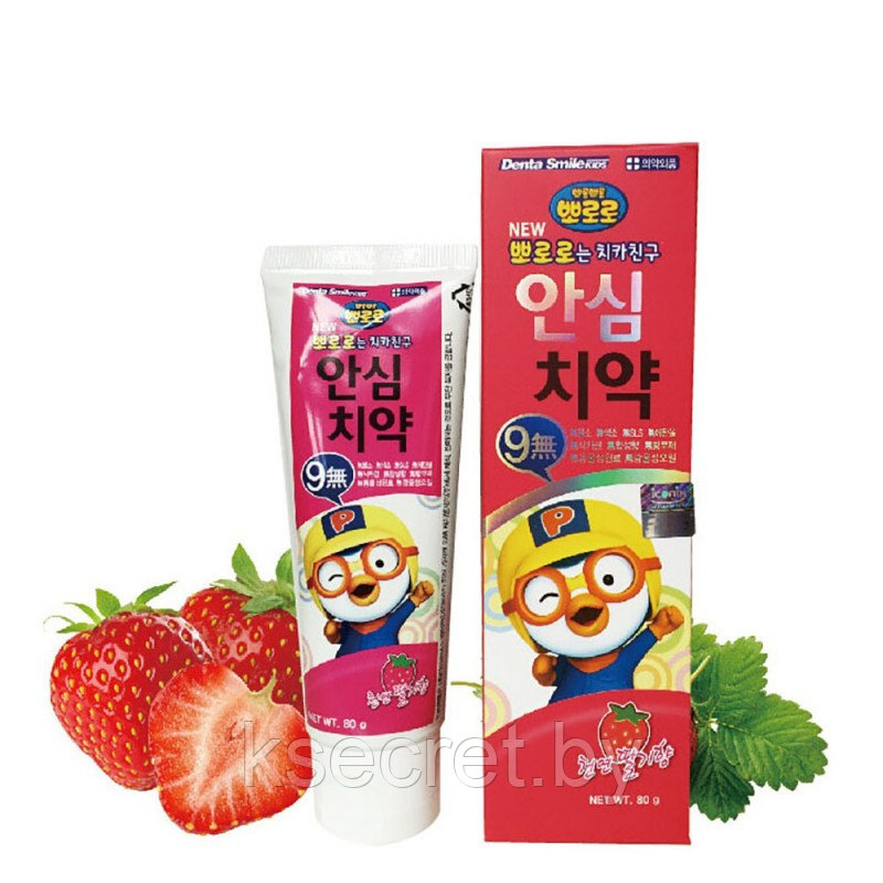 Детская зубная паста с ароматом клубники Pororo Toothpaste Mixed Fruit - фото 2 - id-p168486316