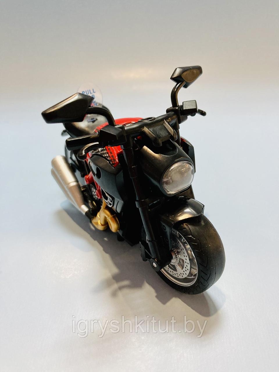 Мотоцикл металлический инерционный, звуковые эффекты - фото 5 - id-p168486414