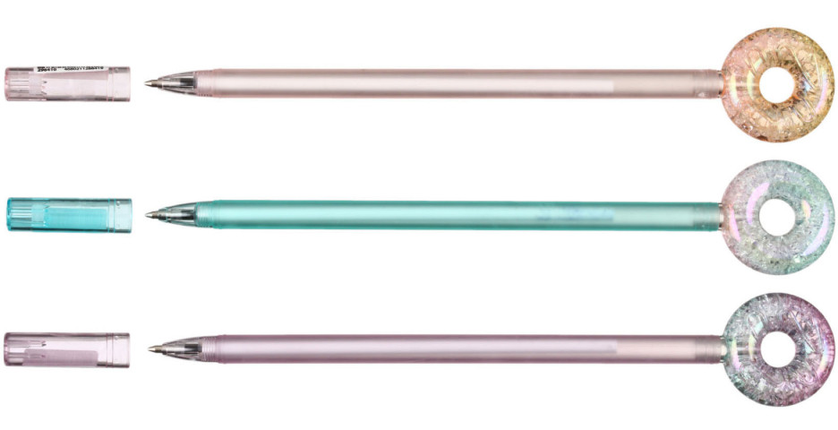 Ручка шариковая Meshu Donats, корпус ассорти, стержень синий - фото 1 - id-p168486904