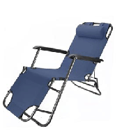 Кресло-шезлонг складное HY-8007 (153*60*79см) темно-синий