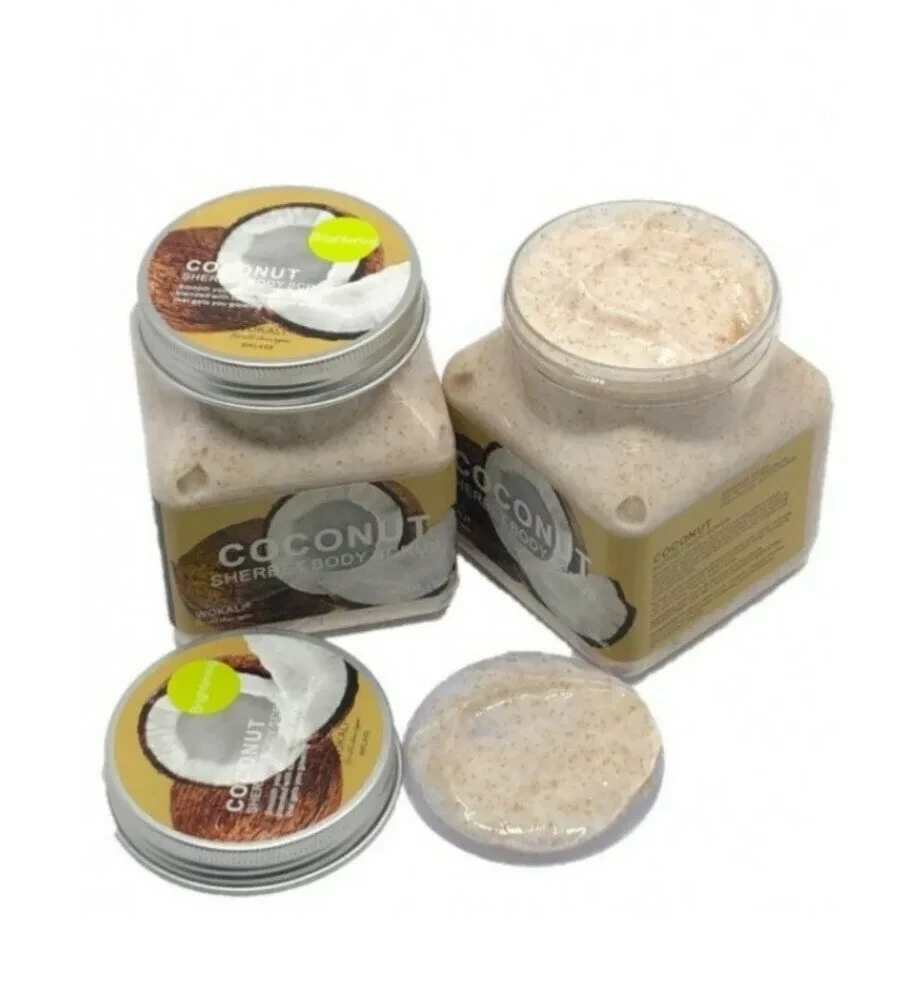 Скраб для тела Sherbet Body Scrub Wokali (кокосовый) - фото 2 - id-p119388934