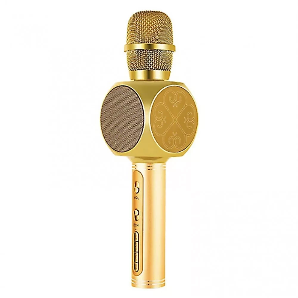 Беспроводной караоке-микрофон с колонкой YS-63 Gold - фото 1 - id-p132624042