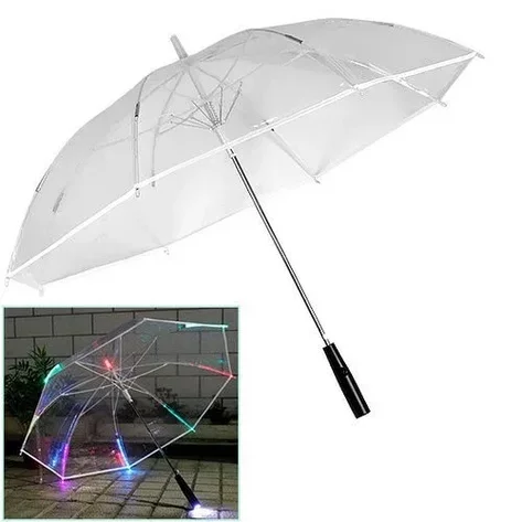 Прозрачный зонт-трость с подсветкой "Праздничный", фото 2